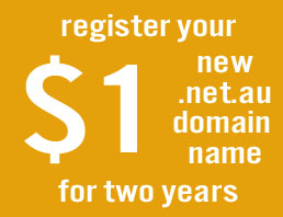 Get your new .net.au domain name for $1